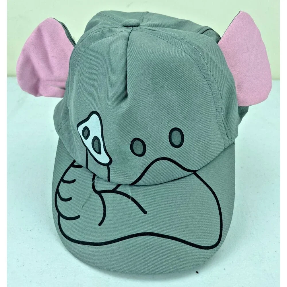 Fun Animal Safari Elephant Cap With Adjustable Strap For Kids & Adults One Size